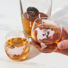 Load image into Gallery viewer, Globe Whiskey Tumblers Set of 2