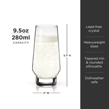 Load image into Gallery viewer, Raye Heavy Base Stemless Crystal Champagne Flutes Set of 2