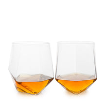 Load image into Gallery viewer, Seneca Faceted Crystal Tumblers Set of 2