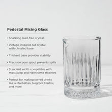 Load image into Gallery viewer, Pedestal Crystal Mixing Glass