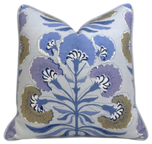 Load image into Gallery viewer, Tybee Tree Pillow Cover in Lavender and Blue, Thibaut Pillows