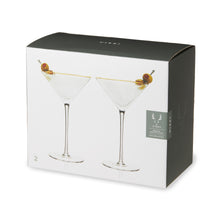 Load image into Gallery viewer, Meridian Crystal Martini Glasses Set of 2