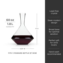 Load image into Gallery viewer, Raye Angled Crystal Wine Decanter