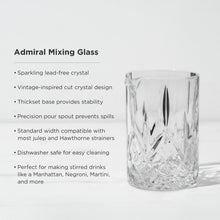 Load image into Gallery viewer, Admiral Crystal Mixing Glass
