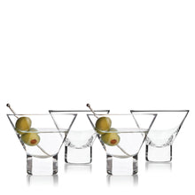 Load image into Gallery viewer, Raye Heavy Base Crystal Stemless Martini Glasses Set of 4
