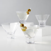 Load image into Gallery viewer, Raye Heavy Base Crystal Stemless Martini Glasses Set of 4