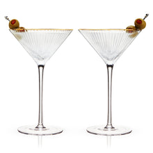 Load image into Gallery viewer, Meridian Crystal Martini Glasses Set of 2