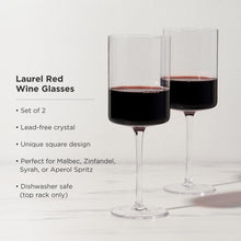 Load image into Gallery viewer, Laurel Crystal Red Wine Glasses Set of 2