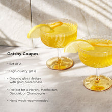 Load image into Gallery viewer, Gatsby Coupe Glasses Set of 2