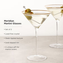 Load image into Gallery viewer, Meridian Crystal Martini Glasses Set of 2