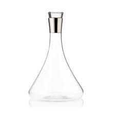 Load image into Gallery viewer, Irving Chrome-Rimmed Crystal Decanter