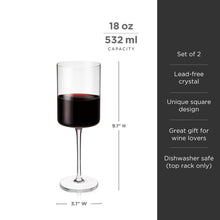 Load image into Gallery viewer, Laurel Crystal Red Wine Glasses Set of 2