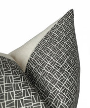 Load image into Gallery viewer, Camber Pillow Cover in Charcoal, Lindsay Alker Textiles