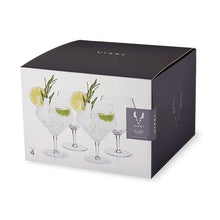 Load image into Gallery viewer, Raye Angled Crystal Gin & Tonic Glasses Set of 4