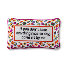 Load image into Gallery viewer, Come Sit By Me Needlepoint Pillow
