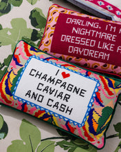Load image into Gallery viewer, Caviar and Cash Needlepoint Pillow
