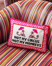 Load image into Gallery viewer, Not My Circus Needlepoint Pillow
