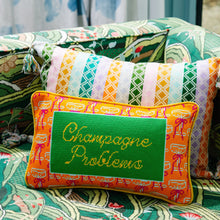 Load image into Gallery viewer, Champagne Problems Needlepoint Pillow
