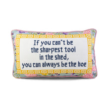 Load image into Gallery viewer, Sharpest Tool Needlepoint Pillow
