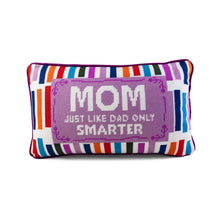 Load image into Gallery viewer, Mom Rules Needlepoint Pillow
