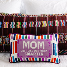 Load image into Gallery viewer, Mom Rules Needlepoint Pillow
