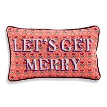 Load image into Gallery viewer, Let's Get Merry Needlepoint Pillow
