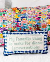 Load image into Gallery viewer, Reservations Needlepoint Pillow
