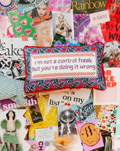 Load image into Gallery viewer, Control Freak Needlepoint Pillow
