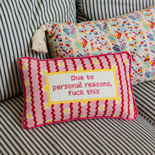 Load image into Gallery viewer, F This Needlepoint Pillow
