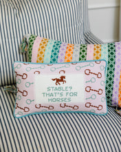 Load image into Gallery viewer, Stable Needlepoint Pillow
