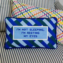 Load image into Gallery viewer, Eyes Resting Needlepoint Pillow
