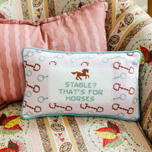 Load image into Gallery viewer, Stable Needlepoint Pillow
