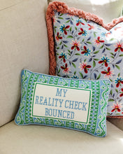 Load image into Gallery viewer, Reality Check Needlepoint Pillow
