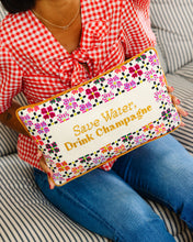 Load image into Gallery viewer, Drink Champagne Needlepoint Pillow

