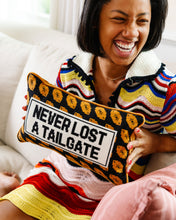 Load image into Gallery viewer, Never Lost A Tailgate Needlepoint Pillow
