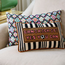 Load image into Gallery viewer, Can I Kick It Needlepoint Pillow
