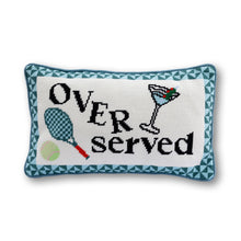 Load image into Gallery viewer, Overserved Needlepoint Pillow
