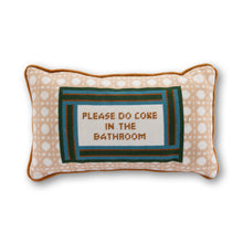 Load image into Gallery viewer, Bathroom Etiquette Needlepoint Pillow
