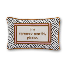 Load image into Gallery viewer, Espresso Martini Needlepoint Pillow
