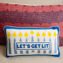Load image into Gallery viewer, Let's Get Lit Needlepoint Pillow
