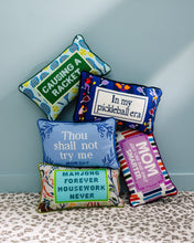 Load image into Gallery viewer, Try Me Needlepoint Pillow
