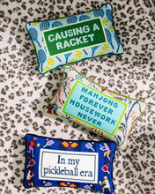 Load image into Gallery viewer, Causing A Racket Needlepoint Pillow
