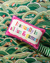 Load image into Gallery viewer, Fun And Games Needlepoint Pillow
