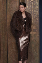 Load image into Gallery viewer, Leopard Faux Fur Cropped Coat

