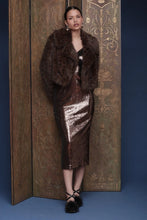 Load image into Gallery viewer, Leopard Faux Fur Cropped Coat
