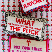 Load image into Gallery viewer, WTF Needlepoint Pillow
