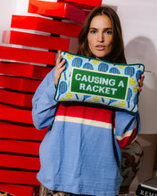 Load image into Gallery viewer, Causing A Racket Needlepoint Pillow
