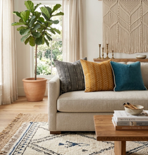 Load image into Gallery viewer, Chevron Print Mudcloth Pillow Cover in Brown
