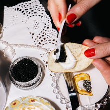 Load image into Gallery viewer, Caviar &amp; Potato Chips Trinket Dish, Original Illustration, 4"
