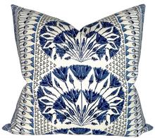 Load image into Gallery viewer, Cairo Pillow Cover in Blue and White, Thibaut Pillows
